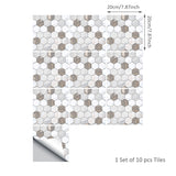 funlife Peel and Stick Thick Flat Glossy Kitchen Tile Backsplash, Self-Adhesive Wall Tile Stickers for Home Decor