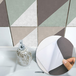 Concrete Slanting Lattice Tile Wall Sticker