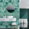 Malachite Blue Agate Marble Backsplash Tile Sticker