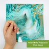 funlife Peel and Stick Thick Flat Glossy Kitchen Tile Backsplash, Self-Adhesive Wall Tile Stickers for Home Decor, Malachite Blue