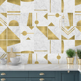 funlife Peel and Stick Thick Flat Glossy Kitchen Tile Backsplash, Self-Adhesive Wall Tile Stickers for Home Decor, Pop Style