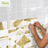 funlife Peel and Stick Thick Flat Glossy Kitchen Tile Backsplash, Self-Adhesive Wall Tile Stickers for Home Decor, Pop Style