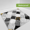 funlife Peel and Stick Thick Flat Glossy Kitchen Tile Backsplash, Self-Adhesive Wall Tile Stickers for Home Decor, Black White Vine Mosaic
