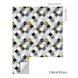 funlife Peel and Stick Thick Flat Glossy Kitchen Tile Backsplash, Self-Adhesive Wall Tile Stickers for Home Decor, Black White Vine Mosaic