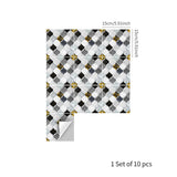 funlife Peel and Stick Thick Flat Glossy Kitchen Tile Backsplash, Self-Adhesive Wall Tile Stickers for Home Decor, Black White Vine Mosaic