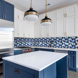  Ocean Blue Lantern Tiles Backsplash for Kitchen