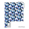 funlife Peel and Stick Thick Flat Glossy Kitchen Tile Backsplash, Self-Adhesive Wall Tile Stickers for Home Decor, Ocean Blue Vine Mosaic