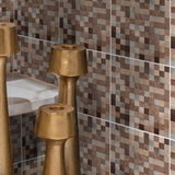 Brushed Copper Mosaic Tiles Backsplash Sticker  | Funlife®