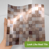 funlife Peel and Stick Thick Flat Glossy Kitchen Tile Backsplash, Self-Adhesive Wall Tile Stickers for Home Decor, Fish Scale Mosaic