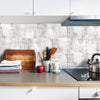 Funlife®|White Wood Grain Wall Tiles Sticker