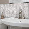 Funlife®|White Wood Grain Wall Tiles Sticker