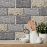 Funlife®|Stone Texture  Wall Tile Sticker