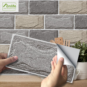 Funlife®|Stone Texture  Wall Tile Sticker