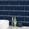 Funlife®|Navy Blue Wall Tile Sticker