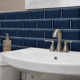 Funlife®|Navy Blue Wall Tile Sticker