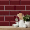 Funlife®|Ruby Red Wall Tile Sticker