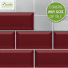 Funlife®|Ruby Red Wall Tile Sticker