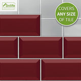Funlife®|Ruby Red Wall Tile Sticker
