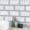Funlife®|White  Marble Wall Tile Sticker