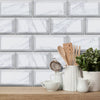 Funlife®|White  Marble Wall Tile Sticker