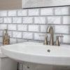 Funlife®|White  Marble Wall Tile Sticker