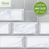 Funlife®|White  Marble Wall Tile Sticker