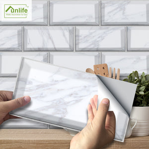 White  Marble Wall Tile Sticker