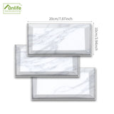 Funlife®|White  Marble Wall Tile Sticker