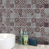 Funlife®|Graphic Rusty Pattern Wall Tile Sticker