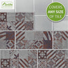 Funlife®|Graphic Rusty Pattern Wall Tile Sticker