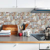 Funlife®|Painted Brushed Brick  Wall Tile Sticker