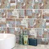 Funlife®|Painted Brushed Brick  Wall Tile Sticker