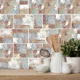 Funlife®|Painted Brushed Brick  Wall Tile Sticker