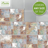 Funlife®|Painted Brushed Brick  Wall Tile Sticker