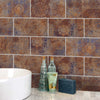 Funlife®|Warm Metal Vintage Brick Wall Tile Sticker