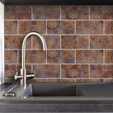 Funlife®|Warm Metal Vintage Brick Wall Tile Sticker