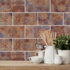Funlife®|Warm Metal Vintage Brick Wall Tile Sticker