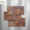 Funlife®|Warm Metal Vintage Brick Wall Tile Sticker