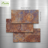 Funlife®|Warm Metal Vintage Brick Wall Tile Sticker