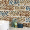 Funlife®|Royal Grunge Floral Wall Tile Sticker