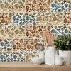 Funlife®|Royal Grunge Floral Wall Tile Sticker