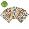 Funlife®|Royal Grunge Floral Wall Tile Sticker