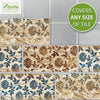 Funlife®|Royal Grunge Floral Wall Tile Sticker