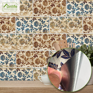 Royal Grunge Floral Wall Tile Sticker