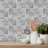 Funlife®|Light Gray Cement Brick Wall Tile Sticker