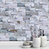 Funlife®|Light Grey Stone Brick Wall Tile Sticker