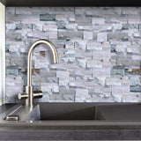 Funlife®|Light Grey Stone Brick Wall Tile Sticker