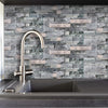Funlife®|Dark Grey Stone Brick Wall Tile Sticker