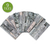 Funlife®|Dark Grey Stone Brick Wall Tile Sticker