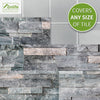 Funlife®|Dark Grey Stone Brick Wall Tile Sticker